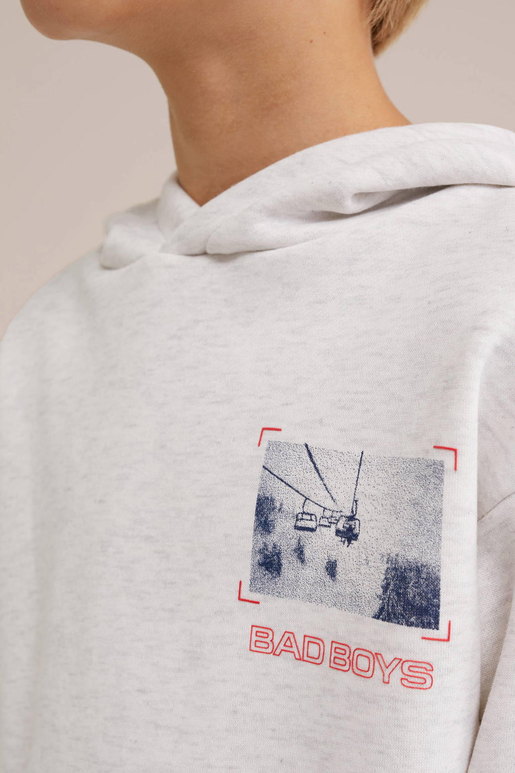 WE Fashion hoodie met backprint wit