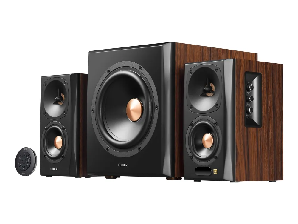 Edifier S360DB - Højttalersystem - til PC - 2.1-kanal - trådløs - Bluetooth - 155 Watt (Total)