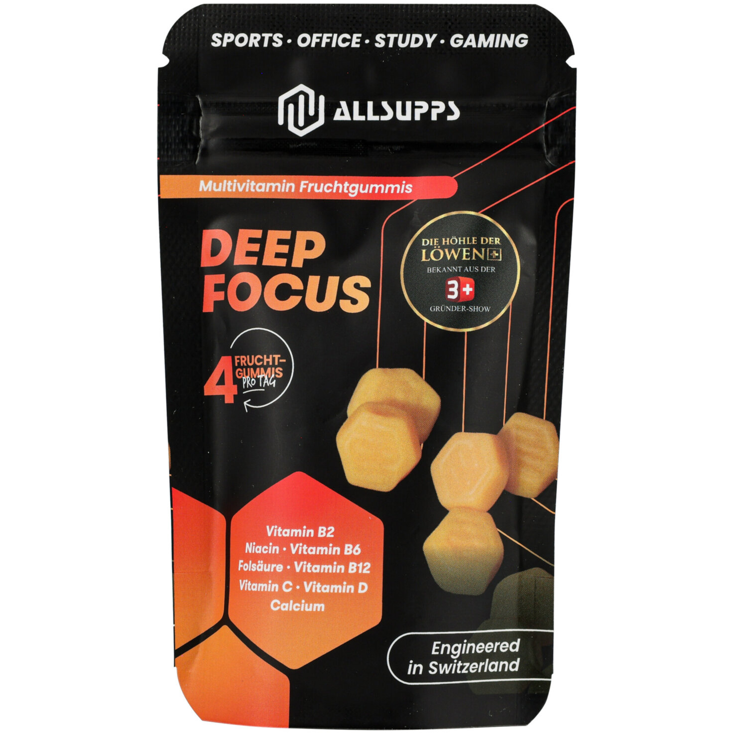 AllSupps Deep Focus Fruchtgummi 12 Stück