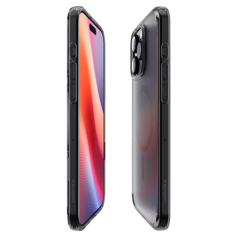 iPhone 16 Pro Ultra Hybrid T MagSafe Hülle TPU Bumper Acryl Rückseite Air Cushion Fallschutz (ACS08514) - Frost Black