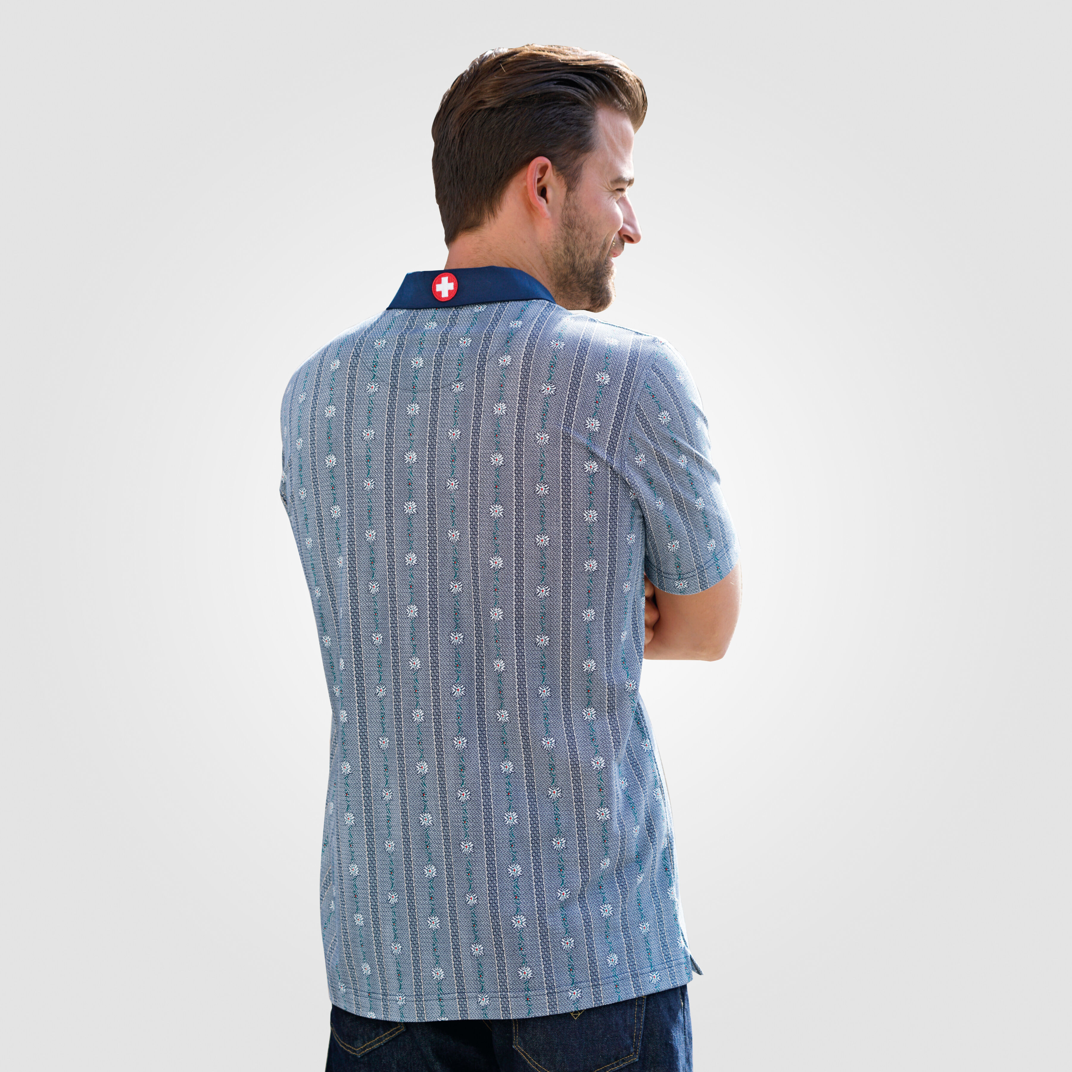 ISA Herren Poloshirt Edelweiss