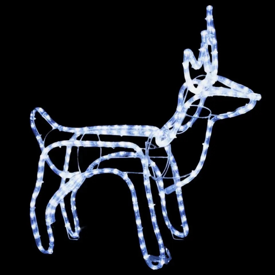 vidaXL 3-delige Kerstfigurenset rendier koudwit