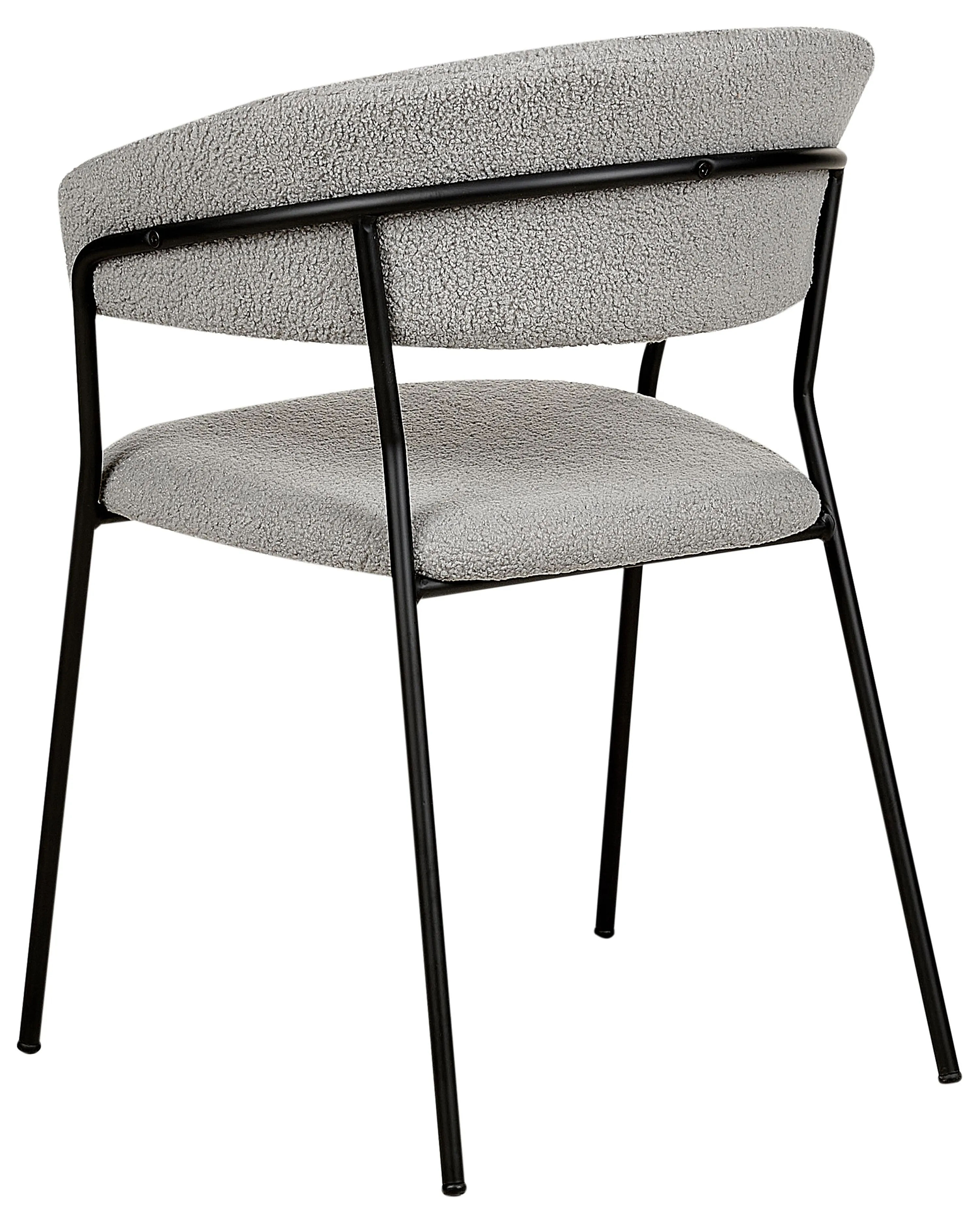 Set van 2 eetkamerstoelen MARIPOSA Bouclé Grijs
