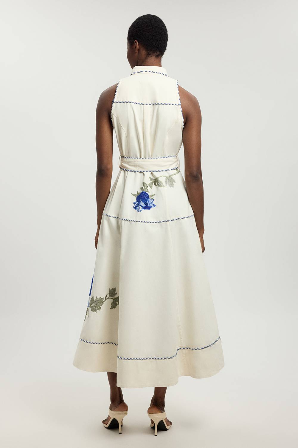 KarenMillen Robe Midi À Ceinture Avec Appliqués Floraux