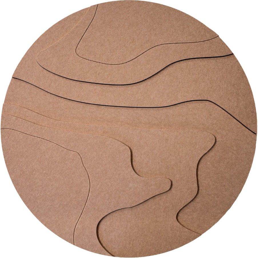 Akoestisch wandpaneel bruin Contour Flow
