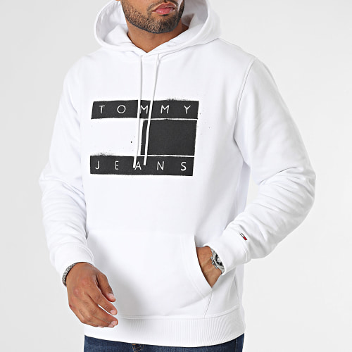 Sweat Capuche Regular Flag Spray 7911 Blanc