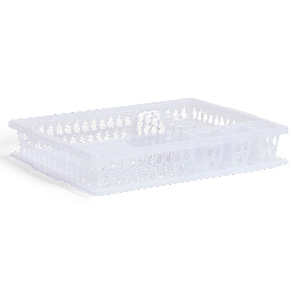 Égouttoir à vaisselle en plastique transparent