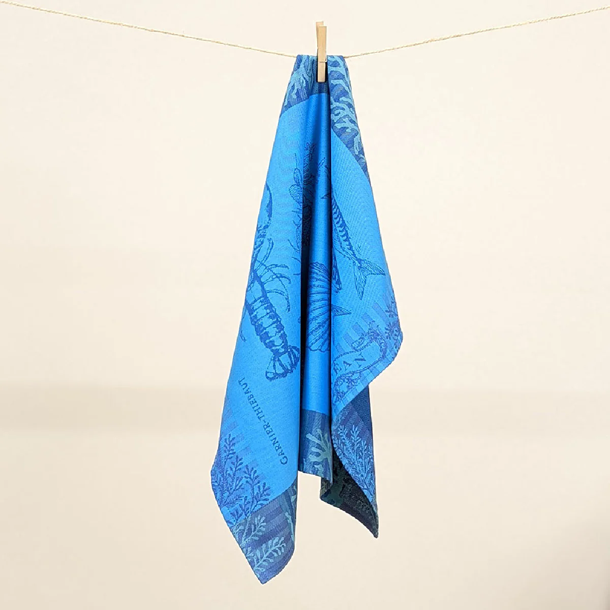 Torchon pur coton bleu 56x77 Garnier Thiebaut