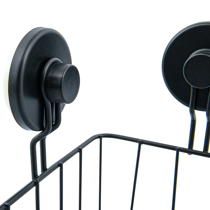 Etagère de douche avec ventouses noire
