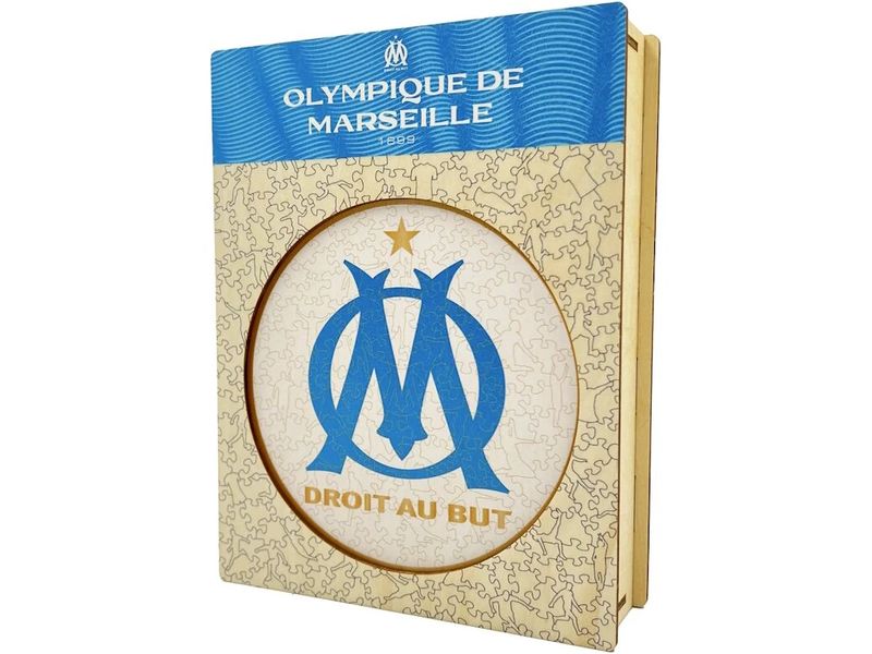 Iconic Puzzle Olympique Marseille – Logo Offizielles Holzpuzzle, Grösse M