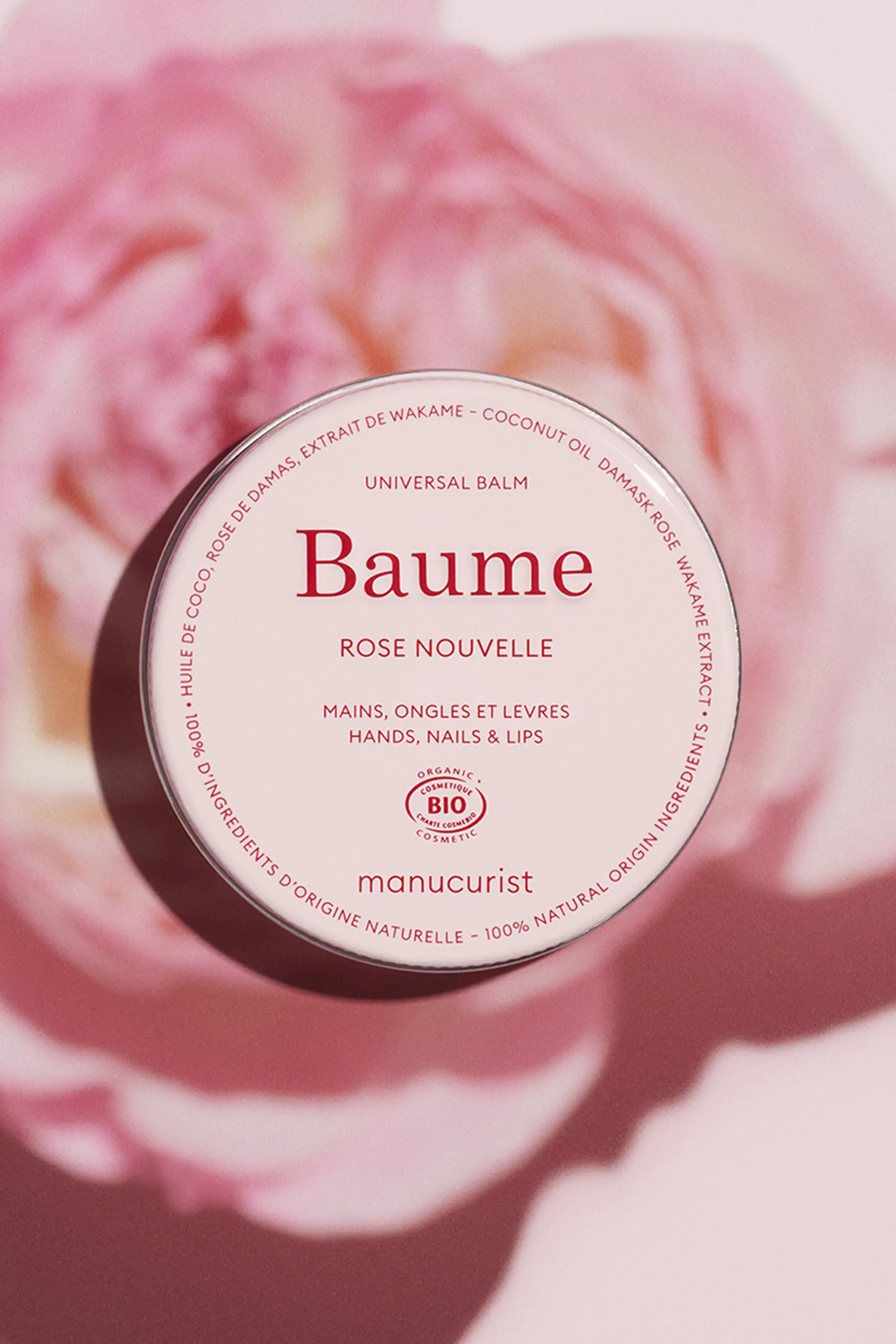 Manucurist Baume multi-usages mains, ongles et lèvres à l’extrait de rose-50 g