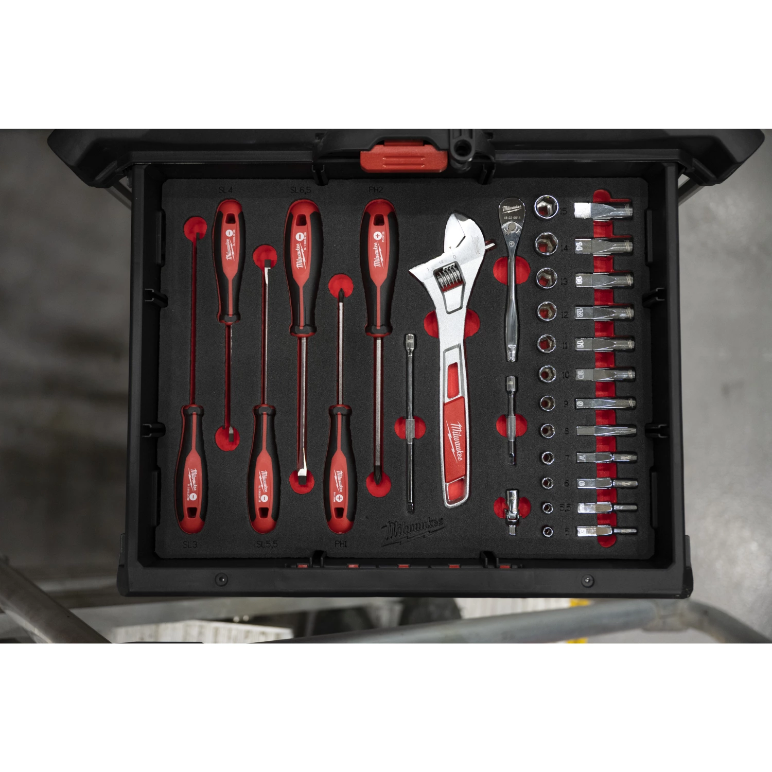 Milwaukee 4932480717 Foam Inlay doppenset 1/2'' PACKOUT™