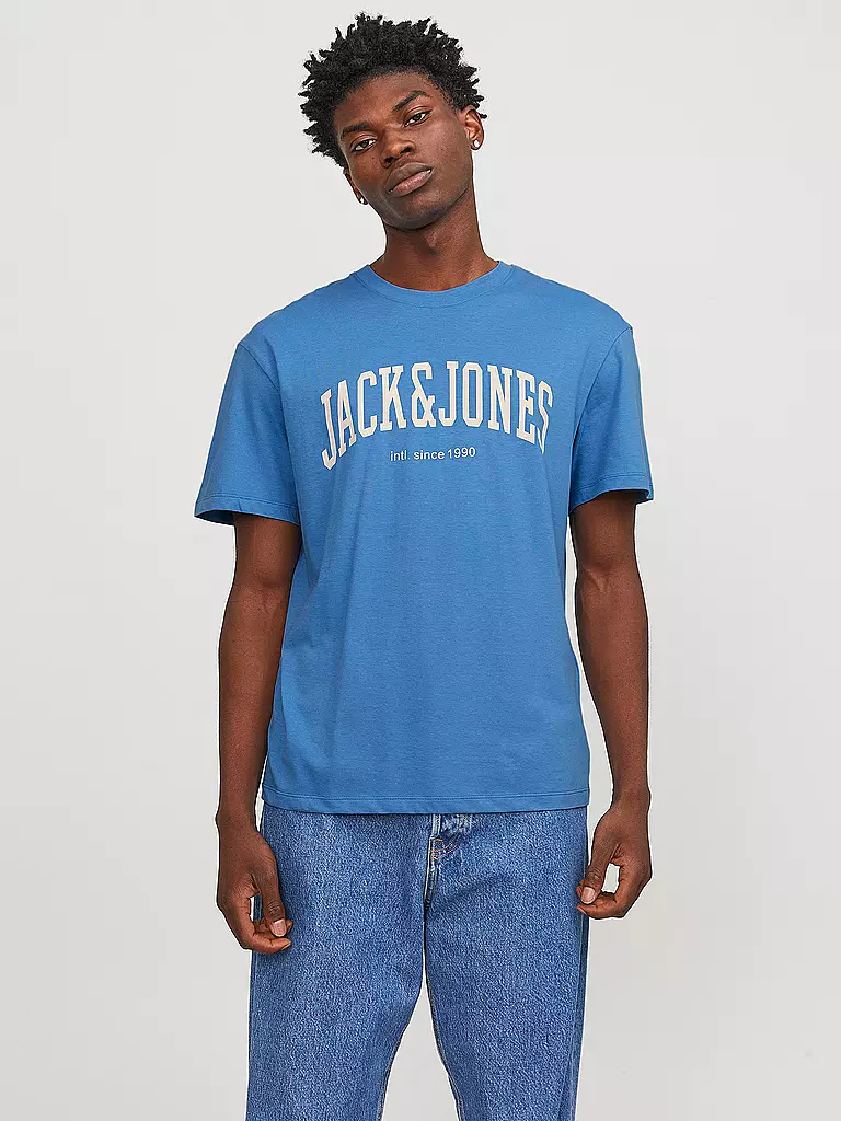 JACK & JONES T-Shirt  JJEJOSH hellblau
