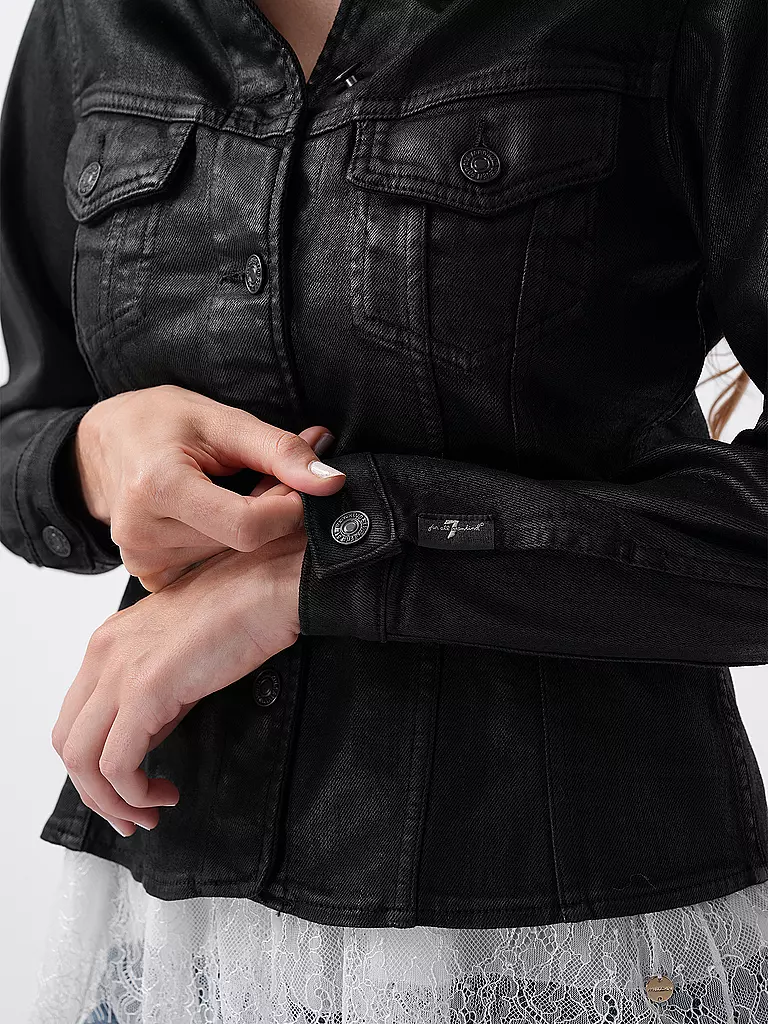 7 FOR ALL MANKIND Jeansjacke MILA  schwarz