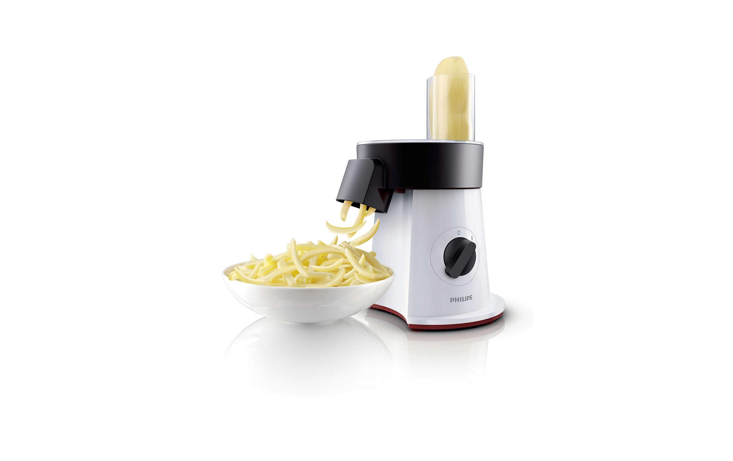 Salatzubereiter Viva Collection HR1388/80 WeissSalatzubereiter mit 6 Scheibeneinsätzen