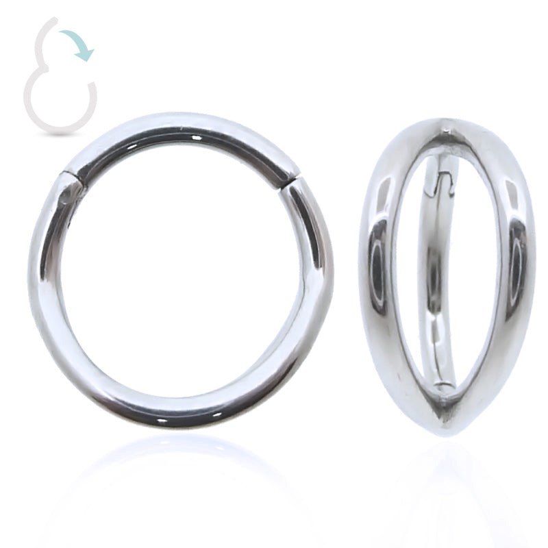 Piercing clicker effet double anneau ouverture simple