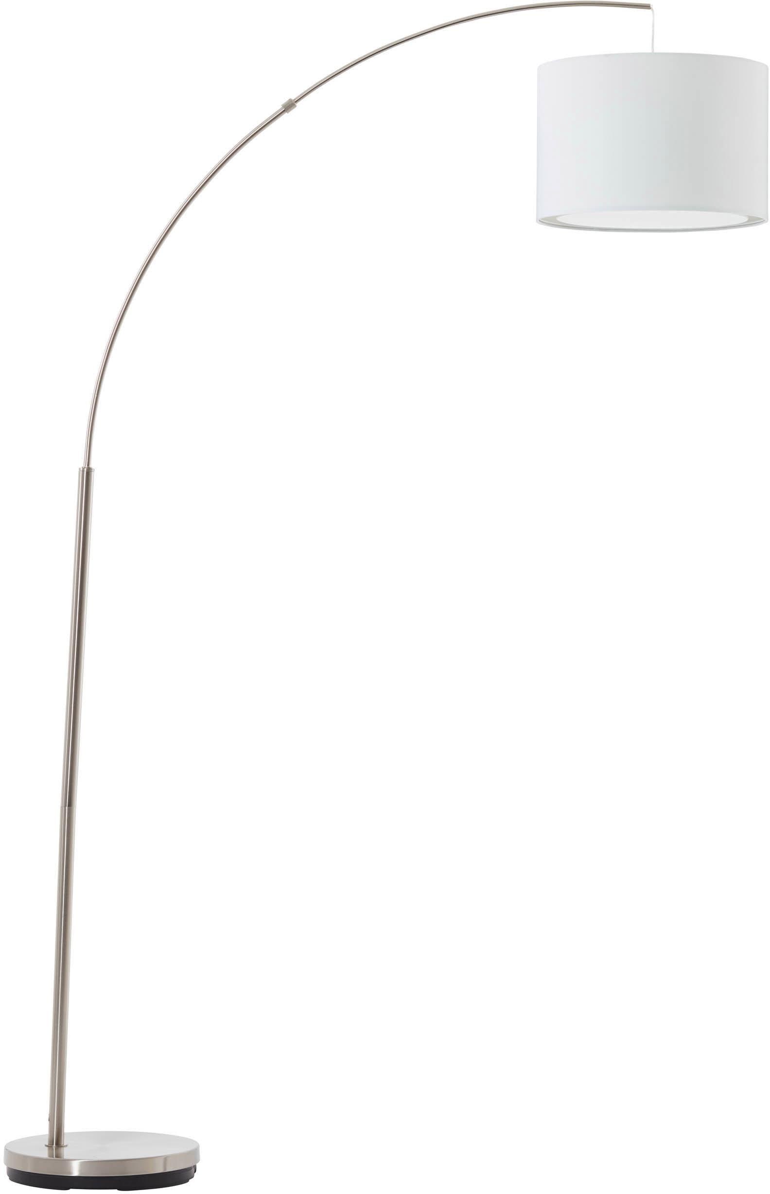 Brilliant Bogenlampe »Clarie« E27 1,8m Höhe, E27 max. 60W, Stoffschirm, Metall/Textil