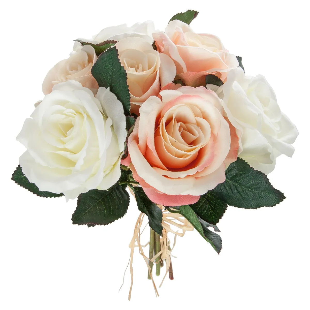 Atmosphera, Createur D'Interieur Bouquet de 7 Roses - Blanc/Rose