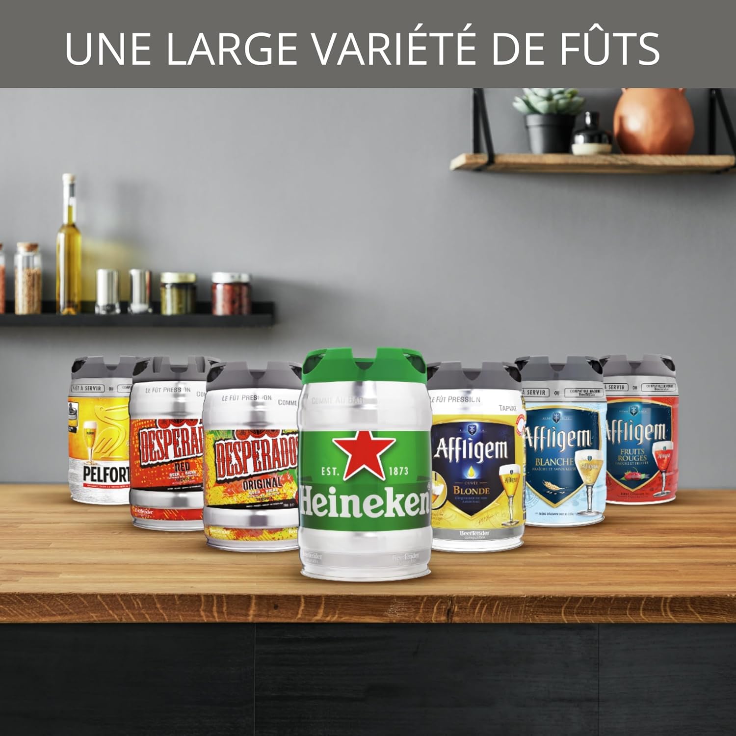 BEERTENDER Machine à bière pression, Compatible avec les fûts de 5 L, Tireuse à bière, Pompe à bière, Indicateur température, Indicateur volume restant VB700800