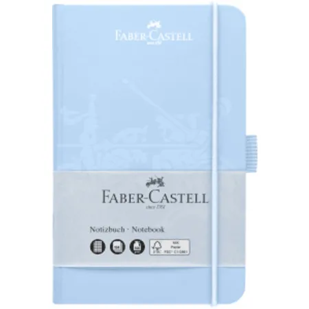 Faber-Castell Notizbuch A6 sky blue kariert DIN A6