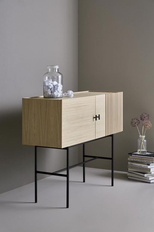 Woud Array dressoir 120 white pigmented oak veneer