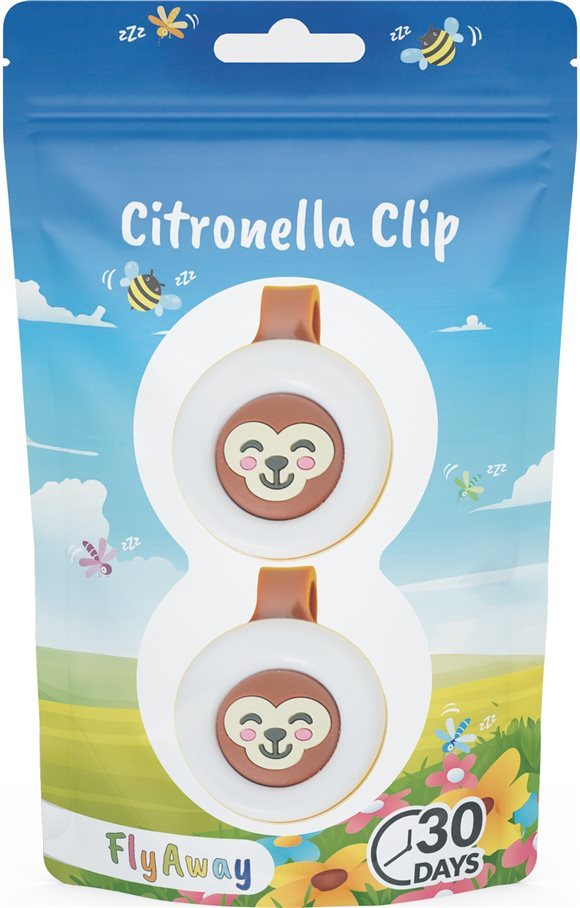 FLYAWAY Citronella-Clip Monkey Duopack Btl 2 Stk