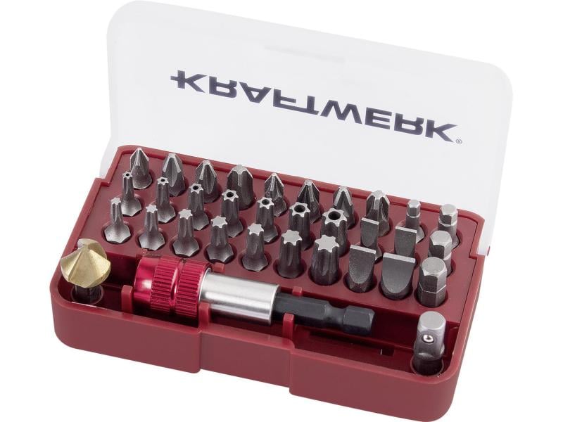Kraftwerk Bit-Set mit Kegelsenker-Bit, 33-teilig Kraftwerk Bit-Box mit Kegelsenker-Bit