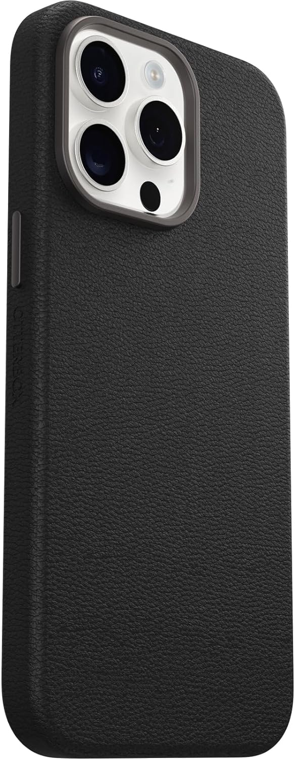 iPhone 15 Pro Max MagSafe Leder Hülle Symmetry Cactus Series (77-95761) - Noir Ash (Schwarz)