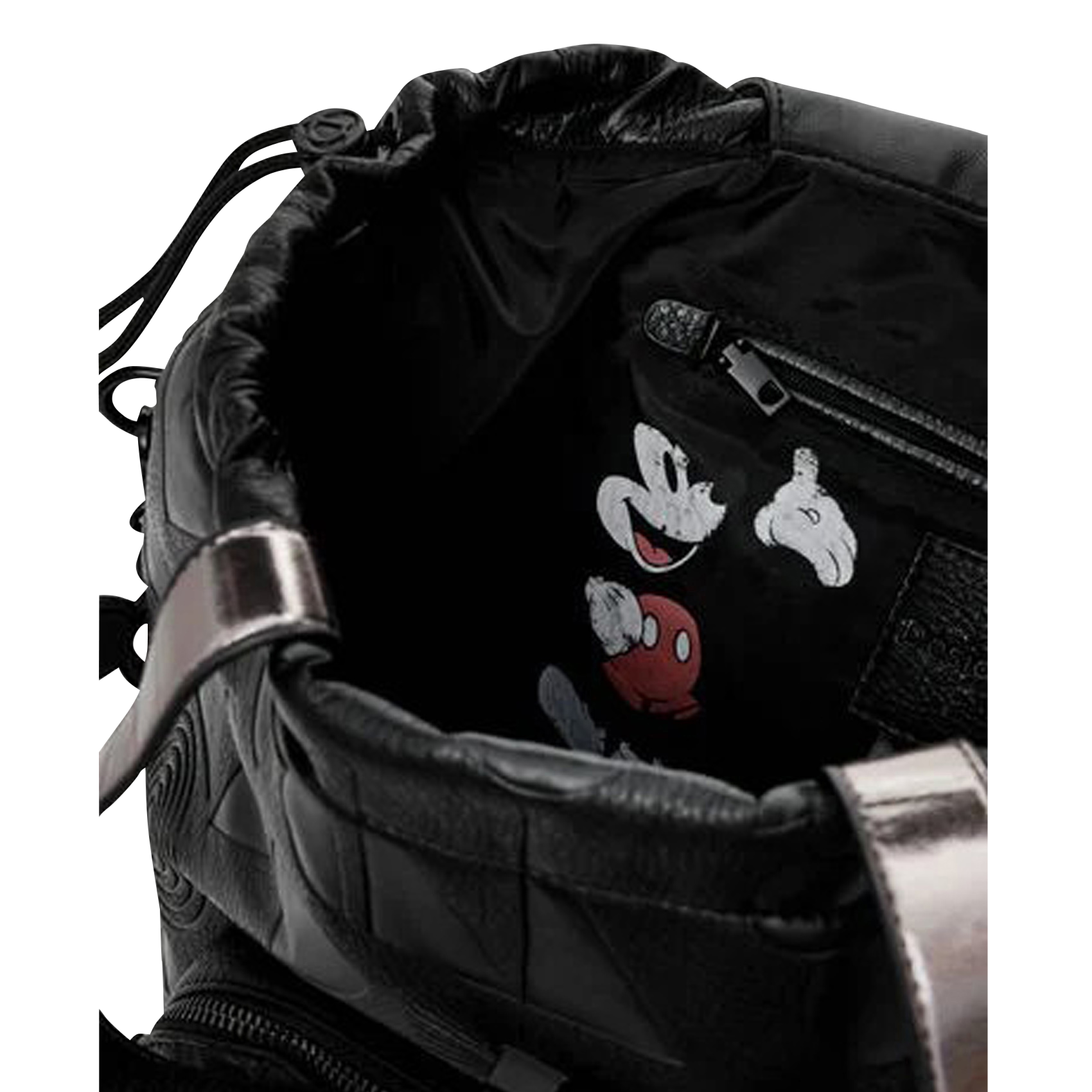 Sac à dos effet cuir embossé | Noir