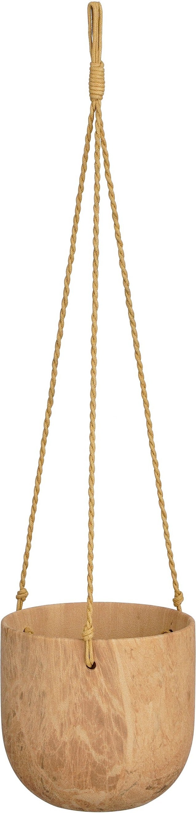 Mica Decorations hangpot Trentino bruin D 15 H 14 cm