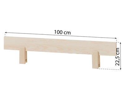 Hoppekids ECO Comfort Enkeltseng med Sikkerhetsskinne 70x160, Tre