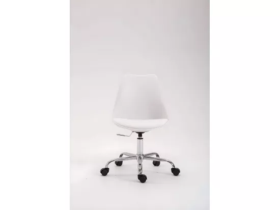 Chaise de bureau tabouret blanche 48 x 48 x 94 cm TABO10028
