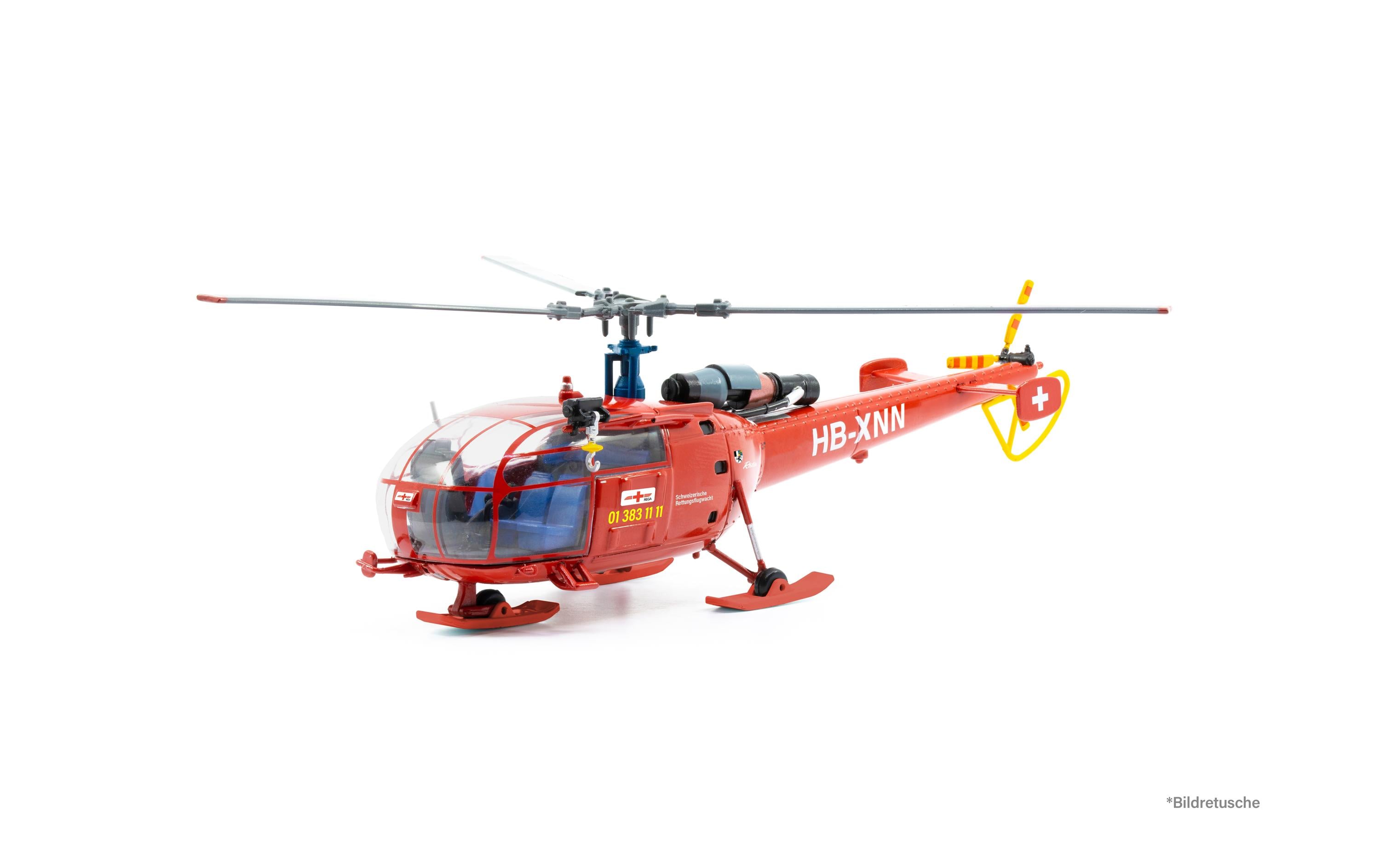 Alouette III Rega 1:72Detailgetreues Metall-Modellflugzeug