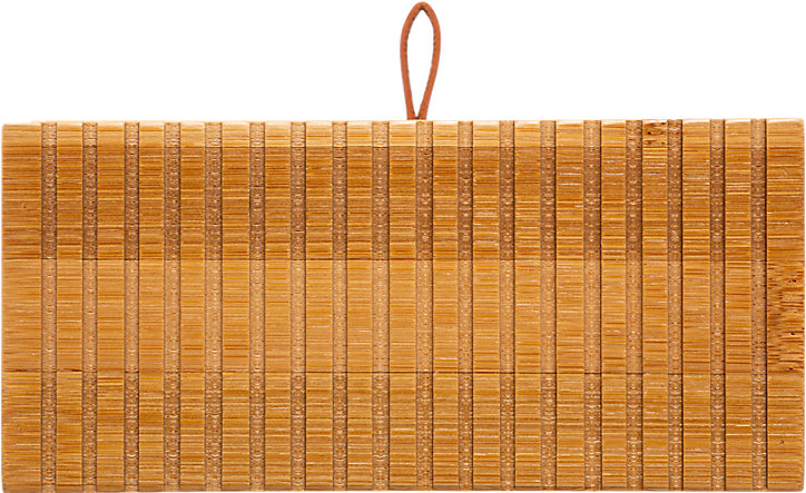 Boîte à coton Five Terre en bambou coloris naturel L.15 x l.15 x H.7 cm