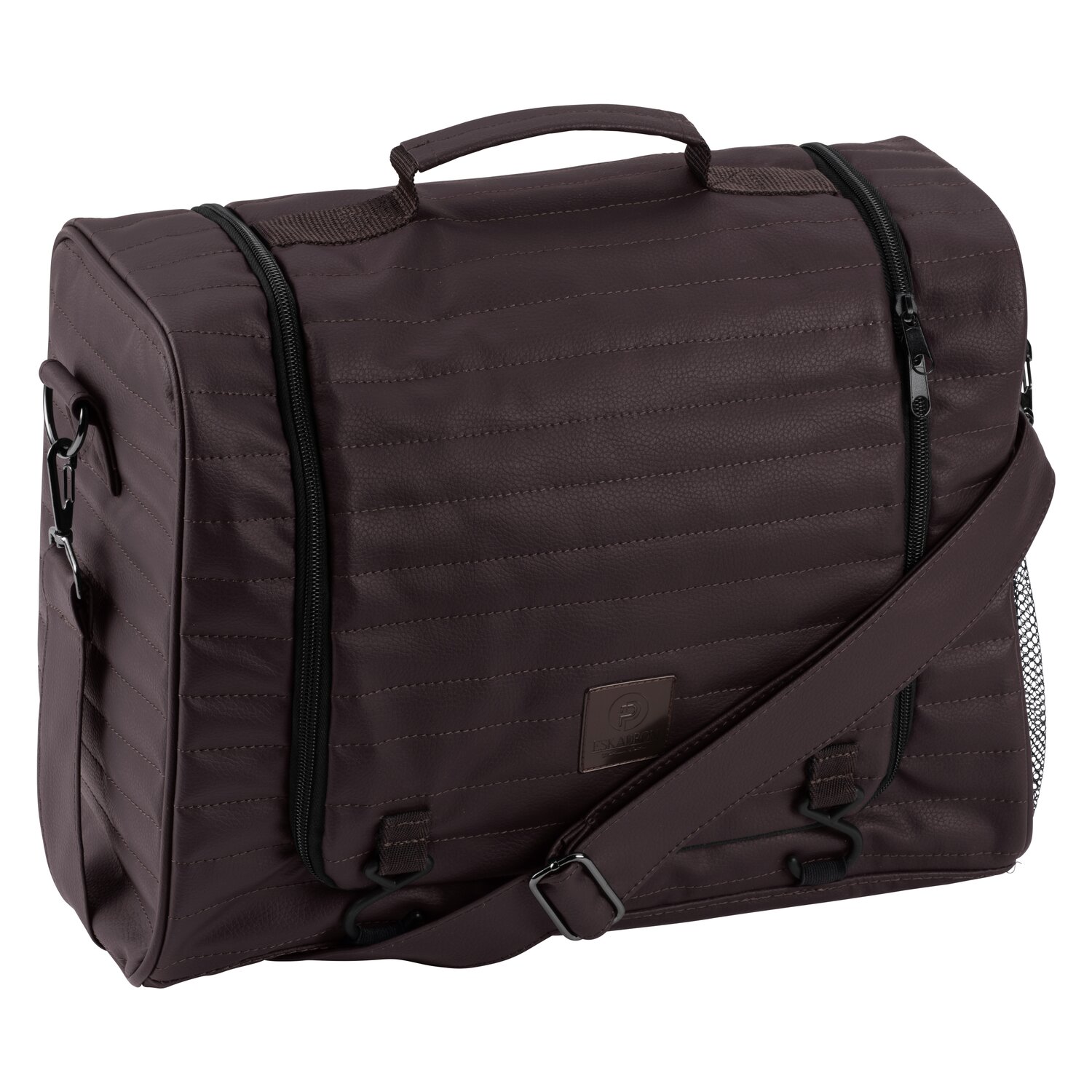ESKADRON Platinum Organizer Tasche Faux Leather  - teak brown - Einheitsgröße
