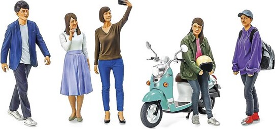 Tamiya - Campus Friends Set 2 - Model Figurer - 1:24 - 24356