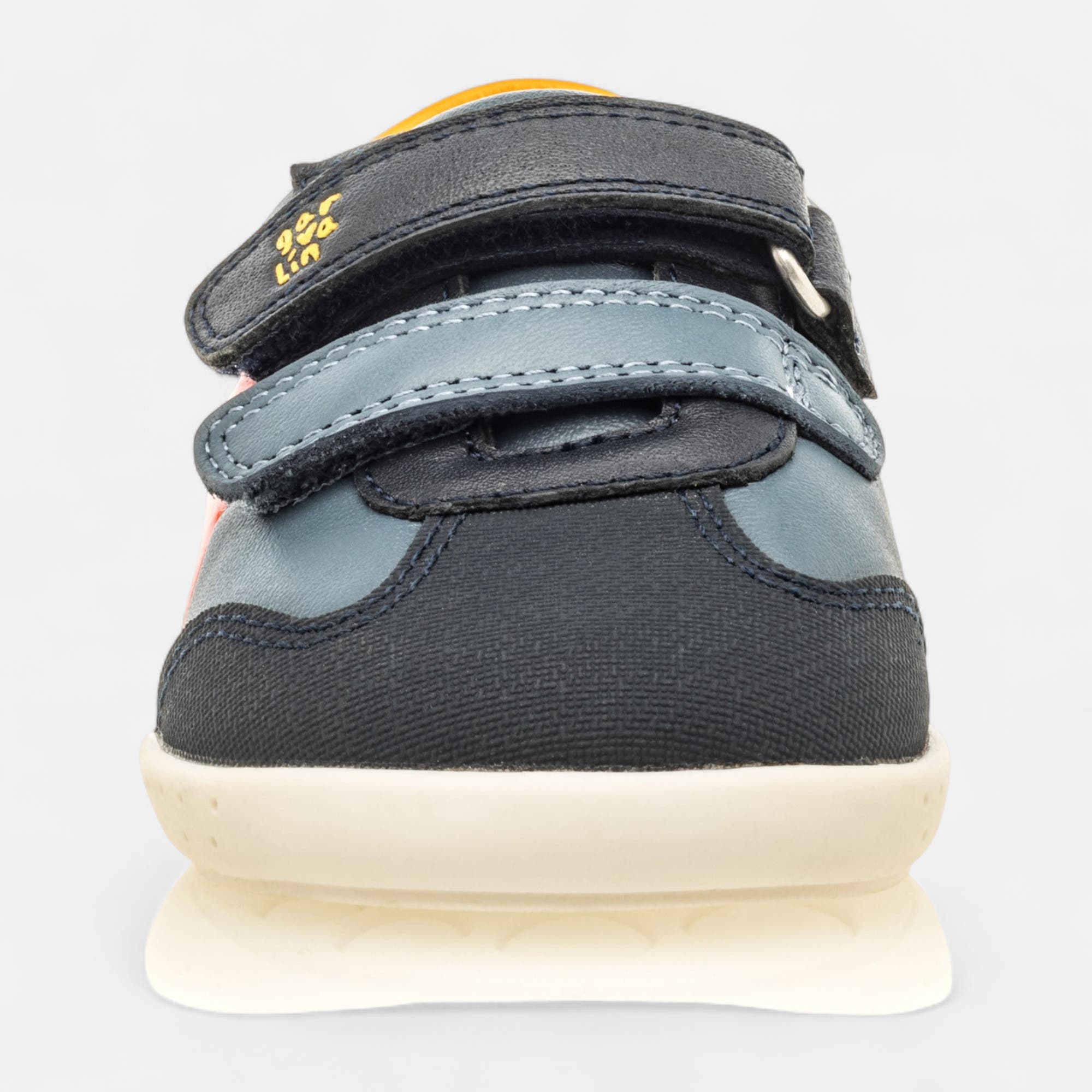 Baskets basses Bébé garçon en cuir bleu marine