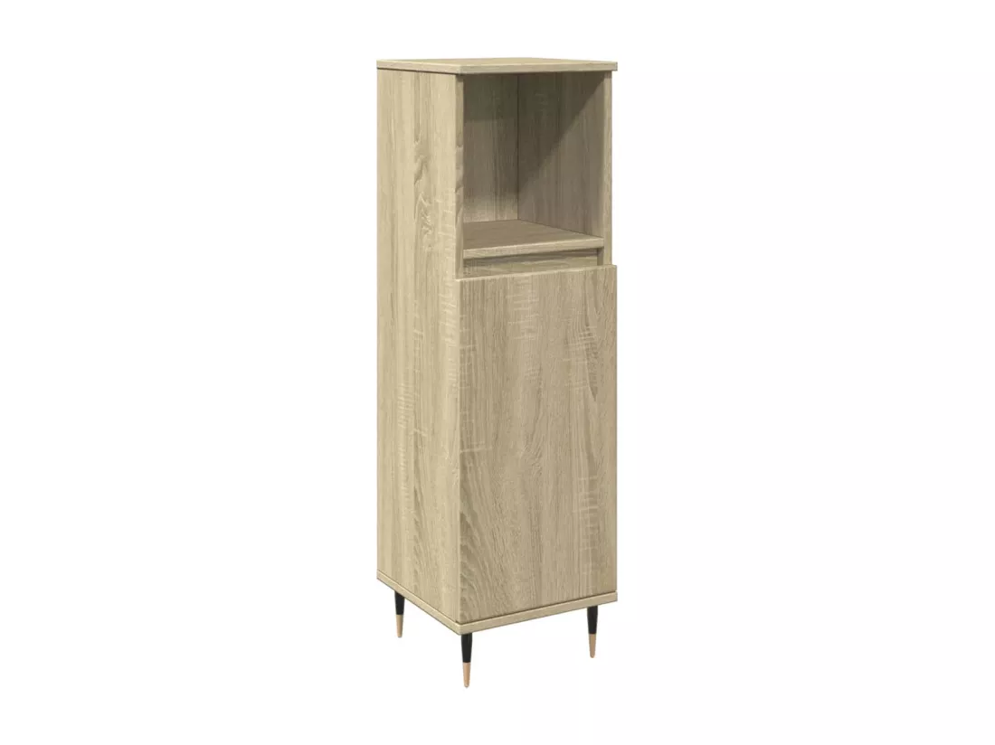 Ensemble de meubles de salle de bain 3 pcs chêne sonoma
