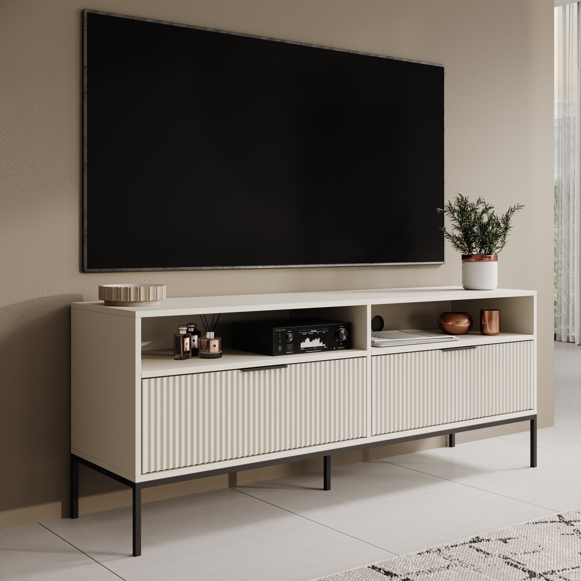 Meubella - Delaware - TV-Meubel - Beige - 150 cm