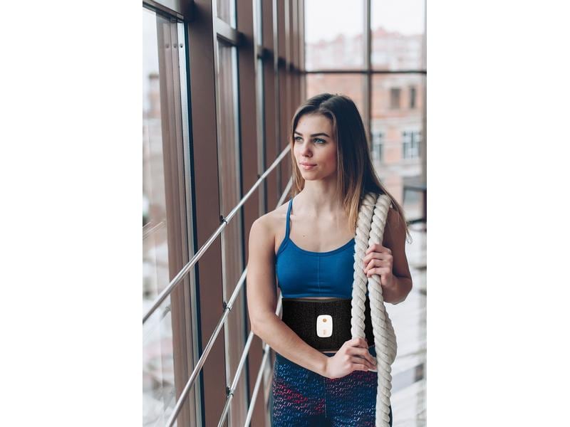 Bodi-Tek Elektrostimulationsgerät Smart EMS Fitness Toning Elektronischer Bauchmuskelgürtel mit App Steuerung
