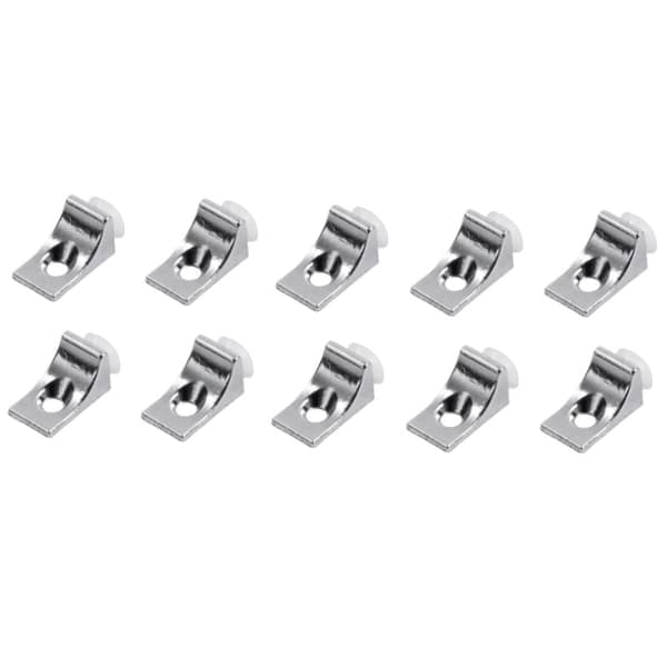 INF Sinklegering glasshyllebraketter, rettvinklet 7-form 9 g (10-pakning)  0