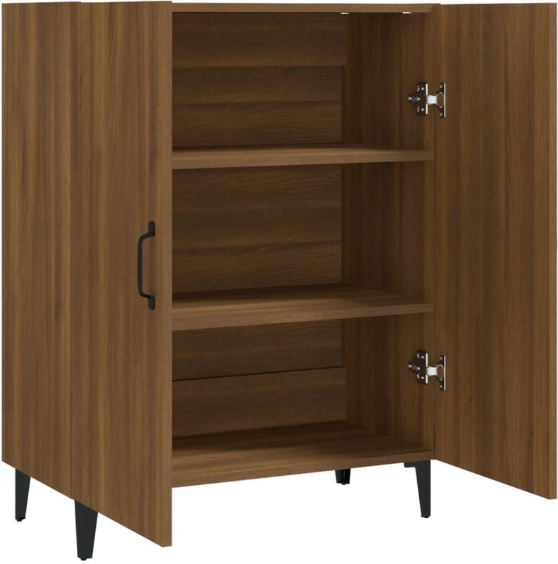 Dressoir - Bruineiken - Bewerkt Hout - 2 Deuren