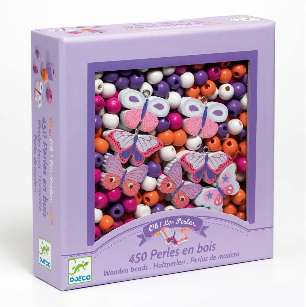 PERLES BOIS - PAPILLONS