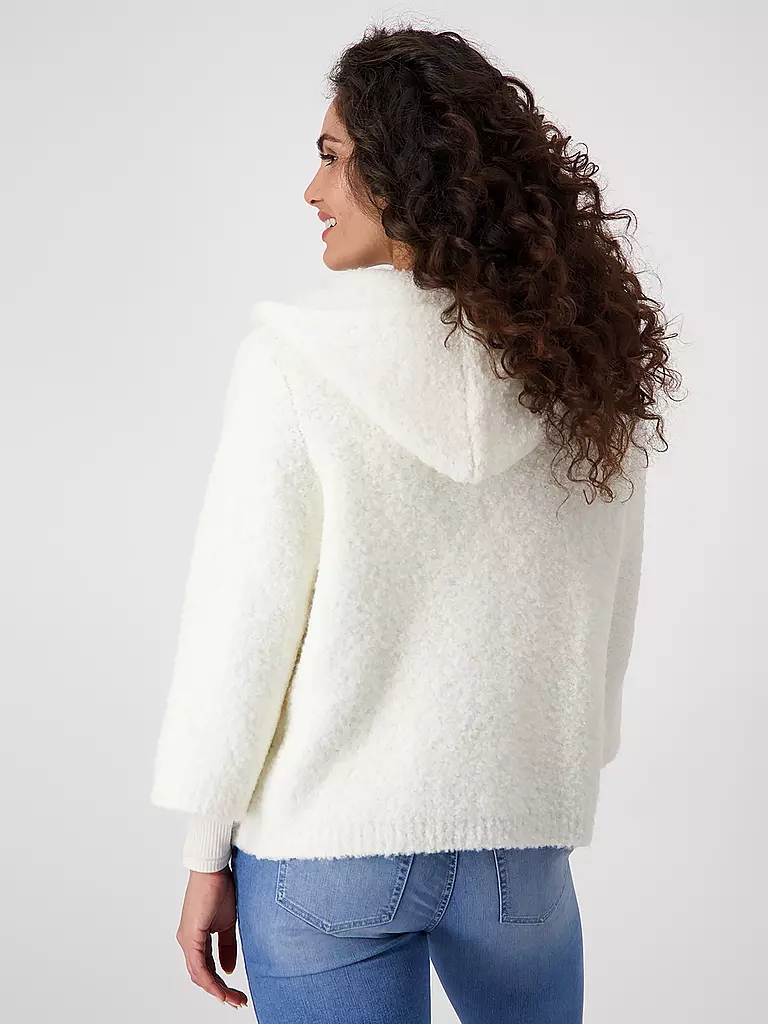 MONARI Strickjacke in Felloptik creme