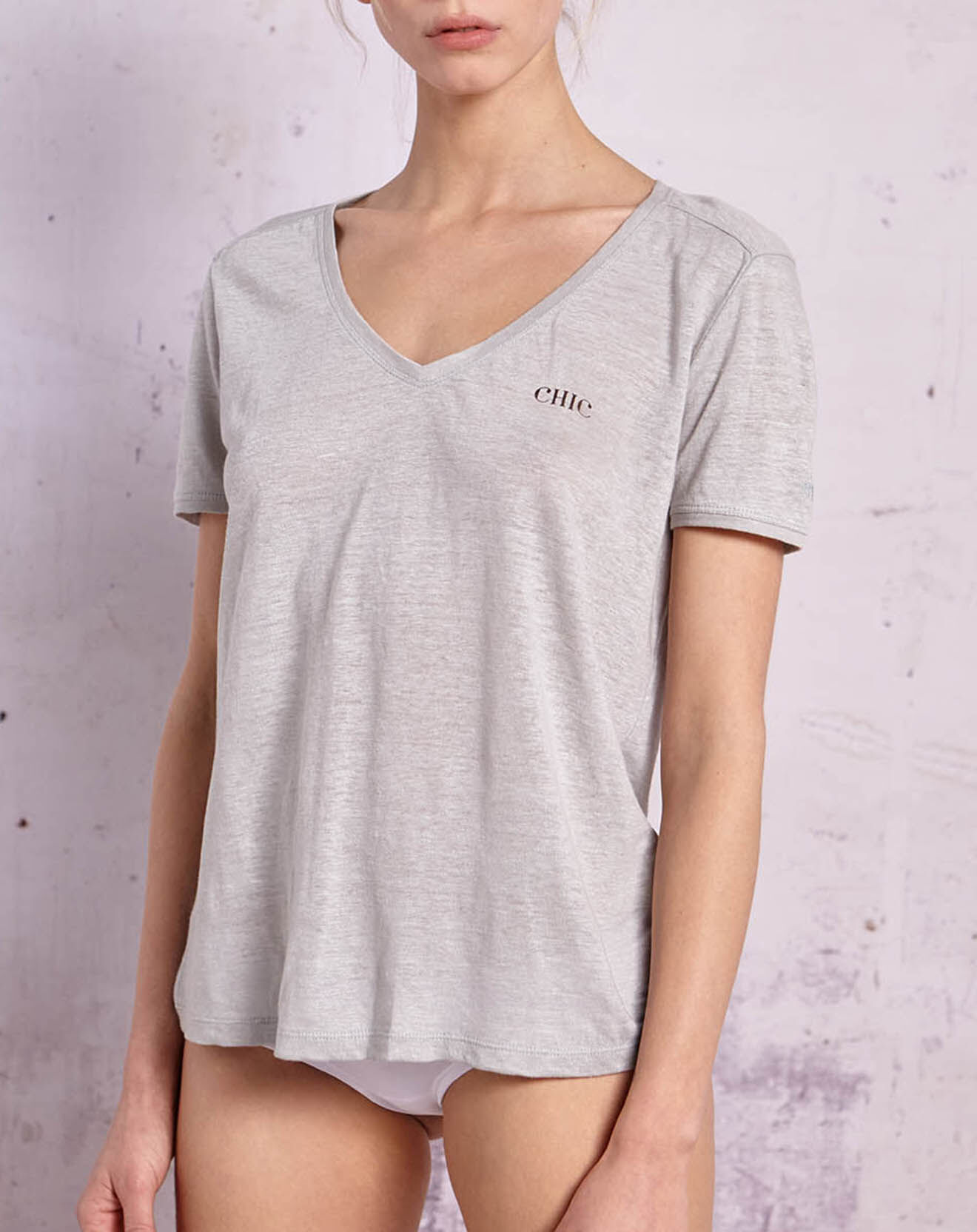 Swildens T-Shirt 100% Lin Qitu lagon
