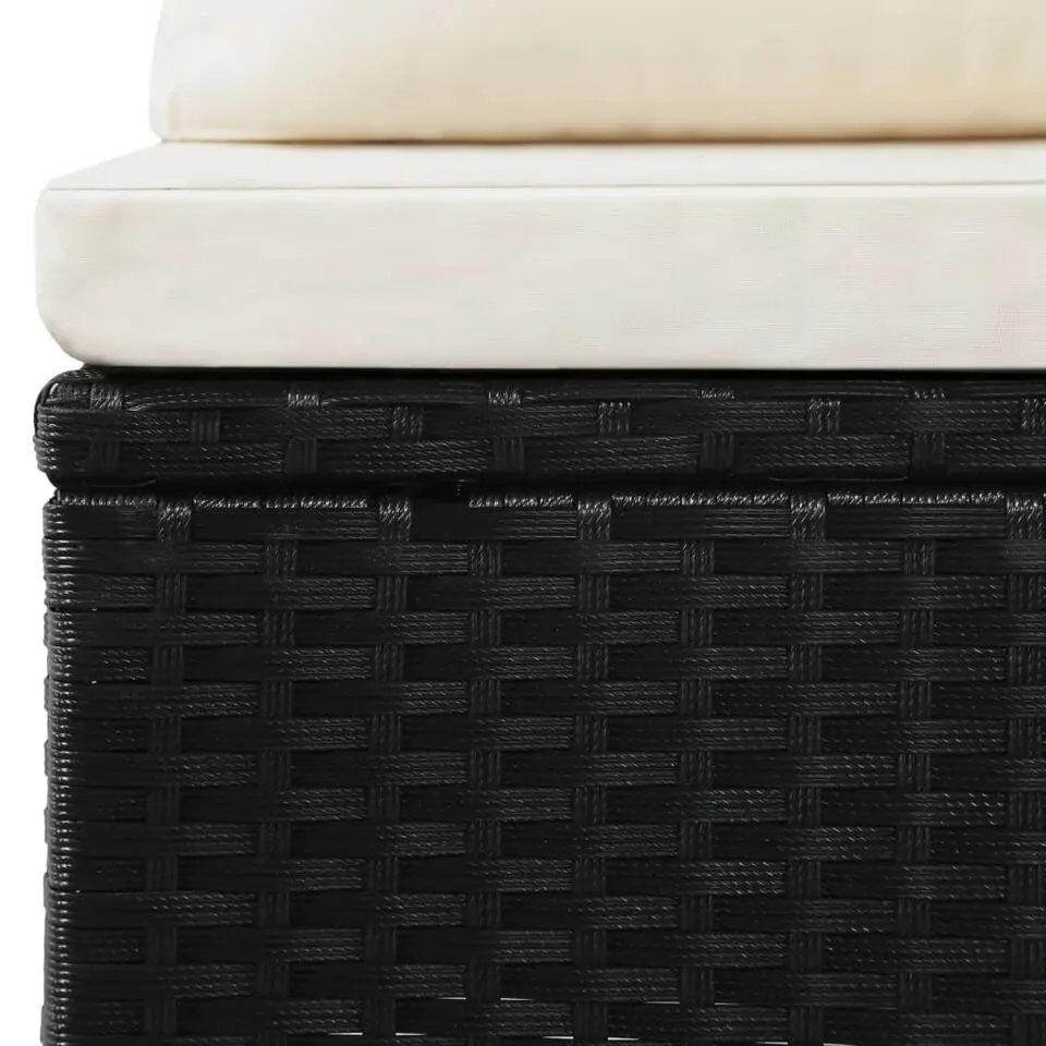 vidaXL - Bankset - Zwart - Poly rattan