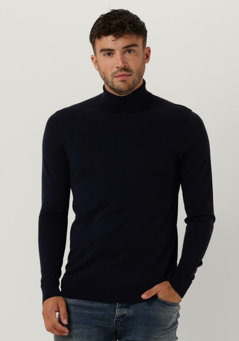 PROFUOMO donkerblauwe profuomo coltrui pullover roll neck