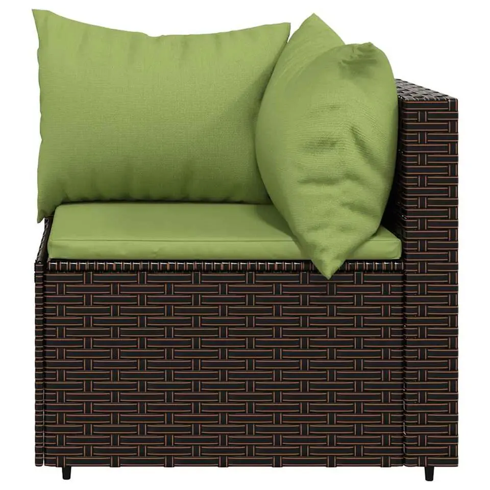 vidaXL - Hoekbank - Bruin - Poly rattan
