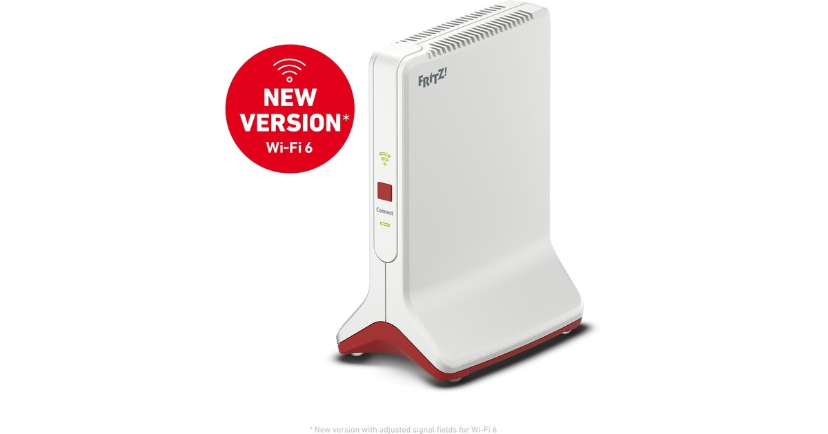 FRITZ!Repeater 6000 International  (Wit/rood, Mesh Wi-Fi)