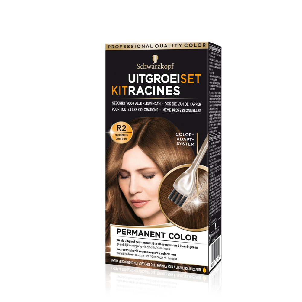 Schwarzkopf Uitgroeiset Haarverf Goudbruin R21 set